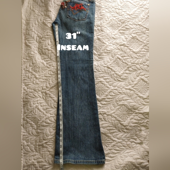 Vigoss Vintage Y2K Love Jeans Juniors 9/10 - Picture 10 of 14